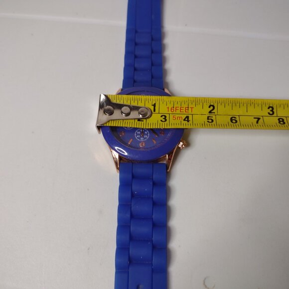 Blue And Gold Tone Geneva Analog Watch - Picture 12 of 13